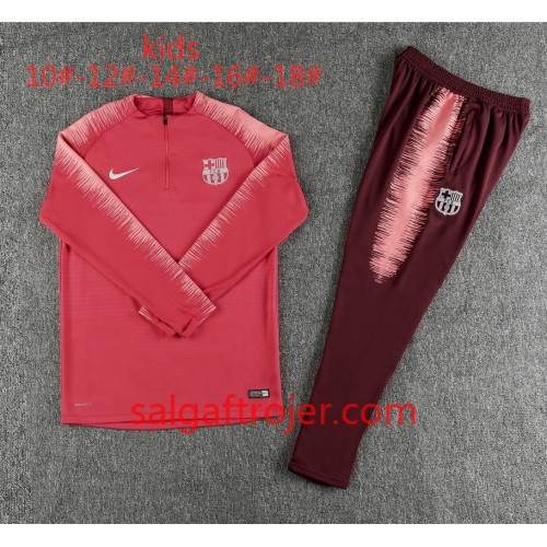 FC Barcelona Børn Sweatshirt Dragt Lyserød 2018-2019 FC Barcelona Børn Sweatshirt Dragt Lyserød 2018-2019